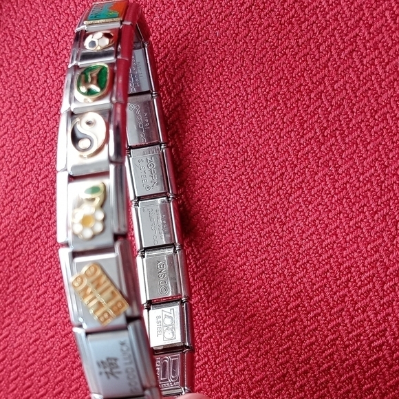 Stainless steel Charm bracelet made in Italy stretchy - Picture 13 of 13